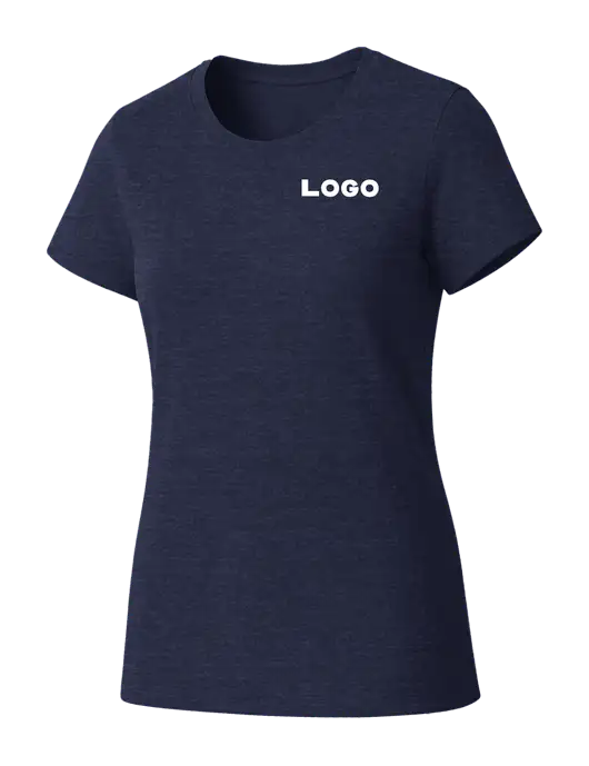 Womens Seriously Soft Heathered Navy T-Shirt w/Logo