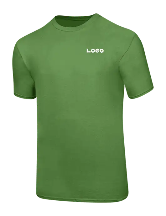 Ring Spun Light Olive 4.5 oz T-Shirt w/Logo
