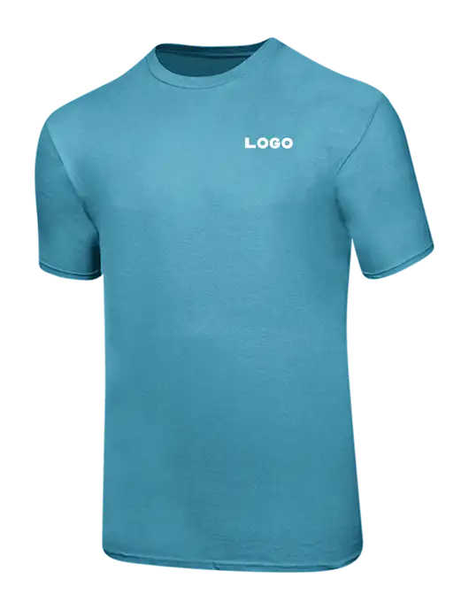 Ring Spun Light Sapphire 4.5 oz T-Shirt w/Logo