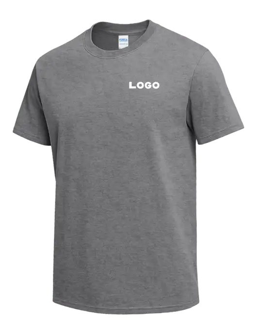 Medium Grey Heather Heavyweight 6.1 oz T-Shirt w/Logo