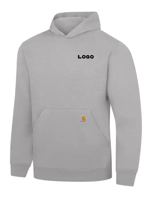 Carhartt Light Grey Heather Midweight Hooded Sweatshirt w/Logo