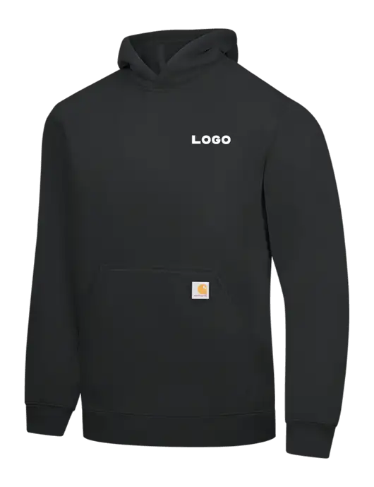 Carhartt Black Midweight Hooded Sweatshirt w/Logo