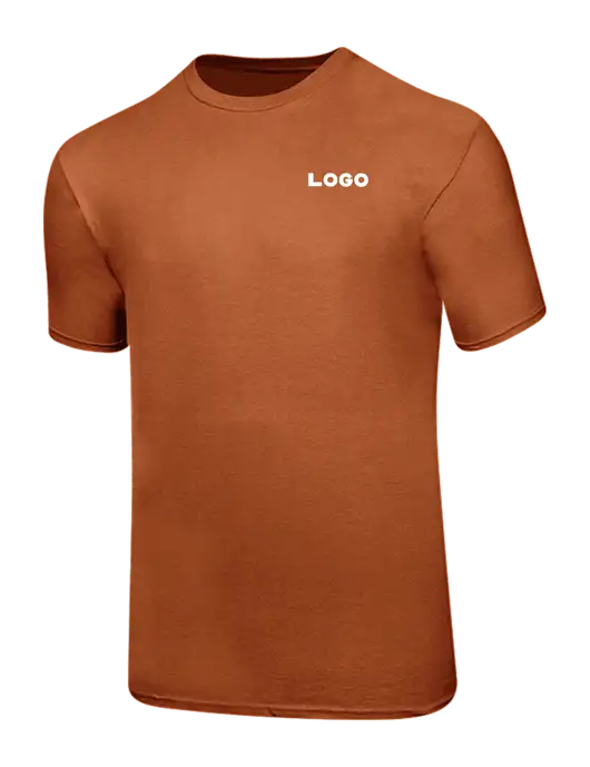 Ring Spun Burnt Orange 4.5 oz T-Shirt w/Logo