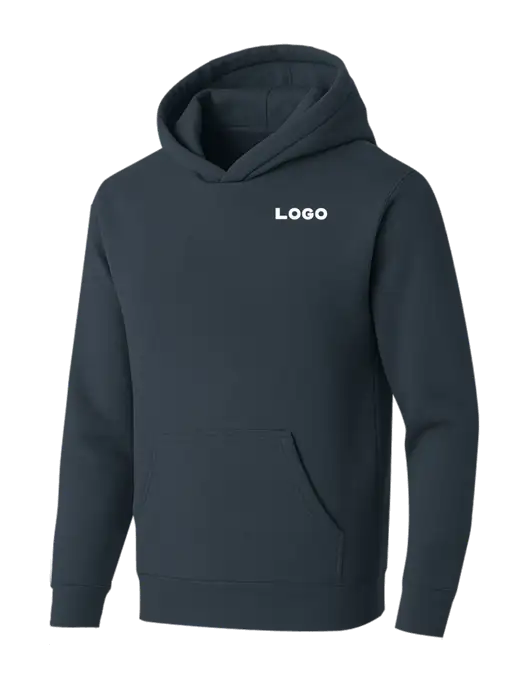 BELLA+CANVAS Dark Grey Sponge Fleece Pullover Hoodie w/Logo