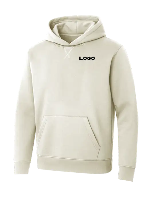 Allmade White Sand Organic French Terry Pullover Hoodie w/Logo