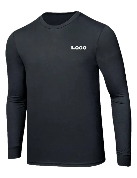 Simply Soft Long Sleeve Black Frost 4.5 oz, Poly/Combed Ring Spun Cotton T-Shirt w/Logo