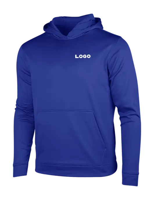 True Royal Sport-Wick Fleece Hooded Pullover w/Logo