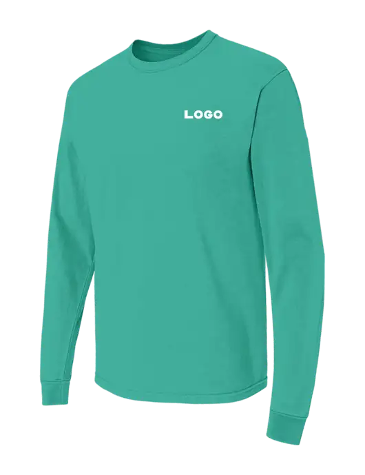 Comfort Colors Garment-Dyed Kelly Green Heavyweight Long Sleeve T-Shirt w/Logo