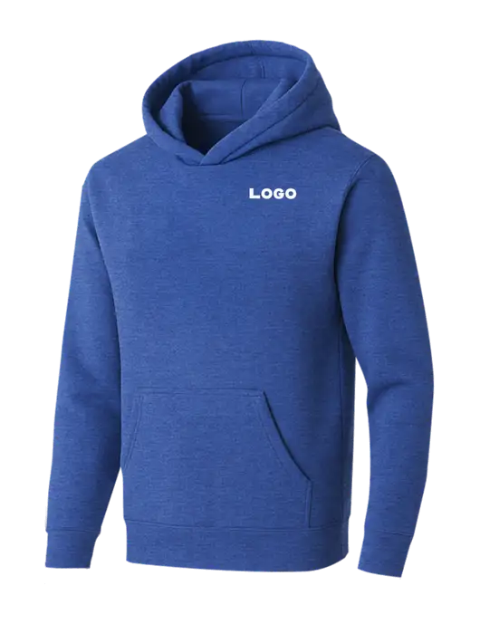 BELLA+CANVAS Heather Royal Sponge Fleece Pullover Hoodie w/Logo