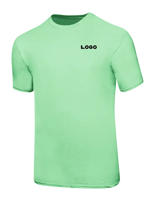 Ring Spun Light Green 4.5 oz T-Shirt w/Logo