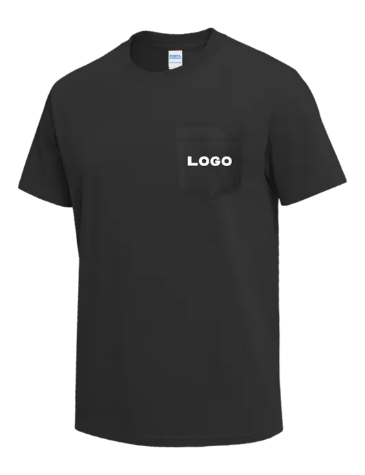 Charcoal Heavyweight 6.1 oz Pocket T-Shirt w/Logo