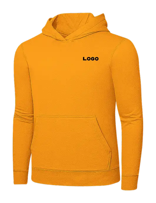 Yellow Gold 7.8 oz Ring Spun Hooded Sweatshirt w/Logo
