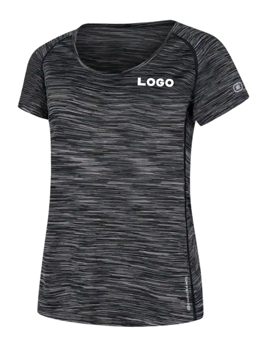 OGIO Womens Black Space Dye Verge Scoop Neck w/Logo