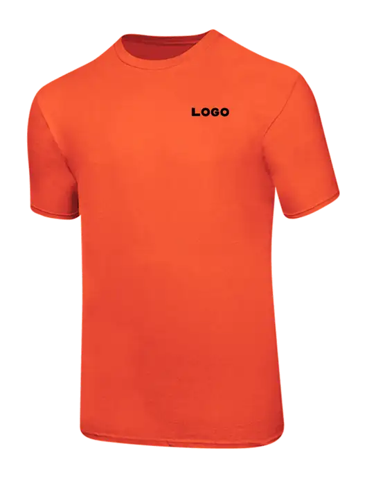 Ring Spun Orange 4.5 oz T-Shirt w/Logo