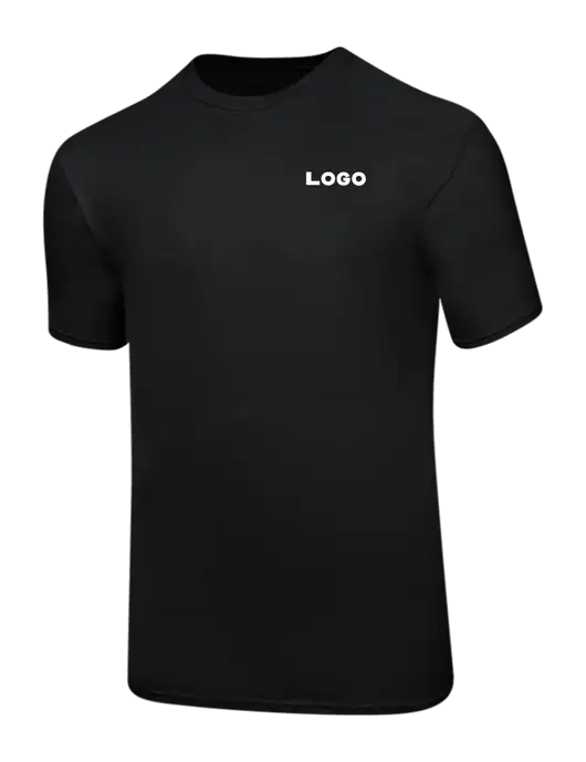 Ring Spun Jet Black 4.5 oz T-Shirt w/Logo