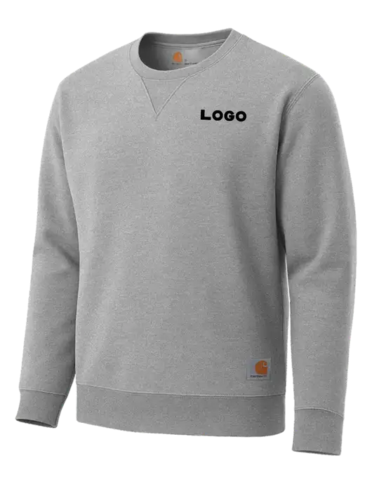 Carhartt Light Grey Heather Midweight Crewneck Sweatshirt w/Logo