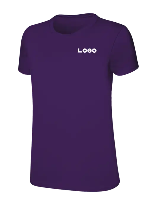 Womens Ring Spun Purple 4.5 oz T-Shirt w/Logo