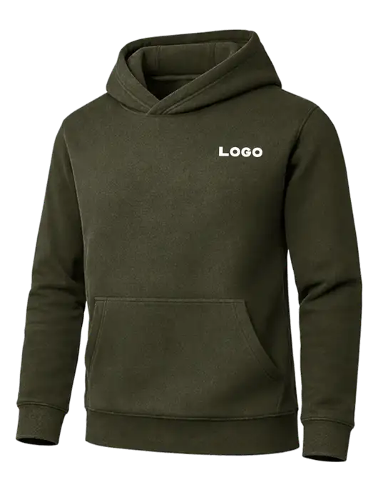 Cornerstone Dark Olive Green Tough Heavyweight Fleece Pullover Hoodie w/Logo