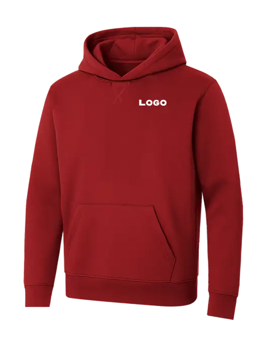 Allmade Revolution Red Organic French Terry Pullover Hoodie w/Logo