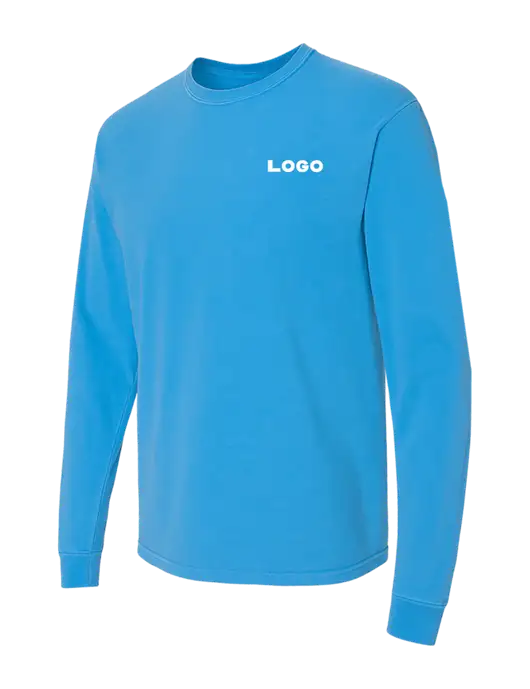 Comfort Colors Garment-Dyed Royal  Heavyweight Long Sleeve T-Shirt w/Logo