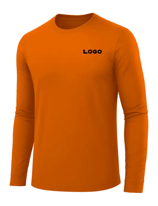 Long Sleeve Dark Orange PosiCharge Competitor Tee w/Logo