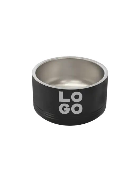 Polar Camel 18 oz. Small Black Pet Bowl w/Logo