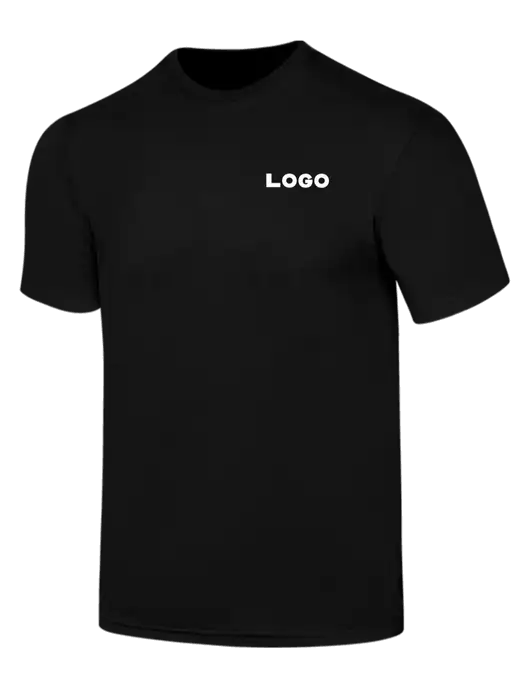 Simply Soft Black 4.5oz  Poly/Combed Ring Spun Cotton T-Shirt w/Logo