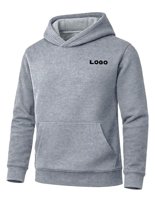 Cornerstone Light Grey Heather Tough Heavyweight Fleece Pullover Hoodie w/Logo