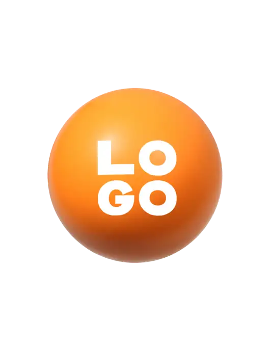 Orange Stress Reliever Ball w/Logo