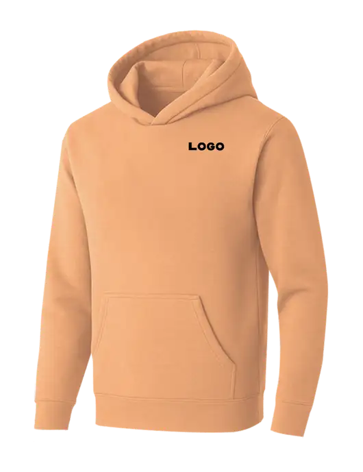 BELLA+CANVAS Peach Sponge Fleece Pullover Hoodie w/Logo