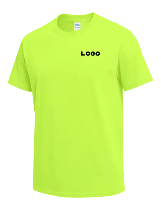 Safety Green Heavyweight 6.1 oz T-Shirt w/Logo