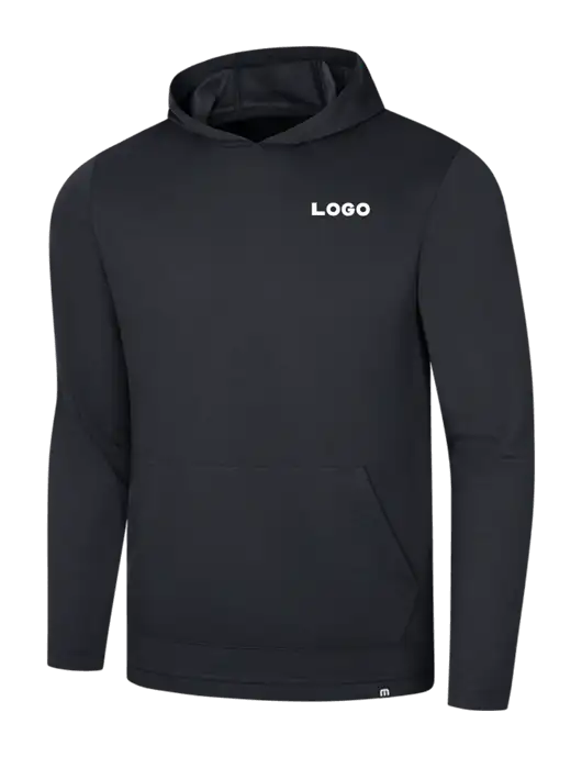TravisMathew Black Coveside Hoodie w/Logo