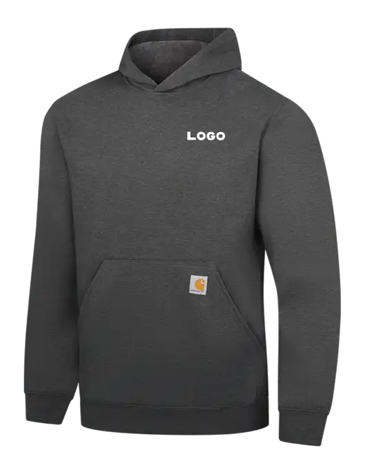 Carhartt Dark Grey Heather Midweight Hooded Sweatshirt w/Logo