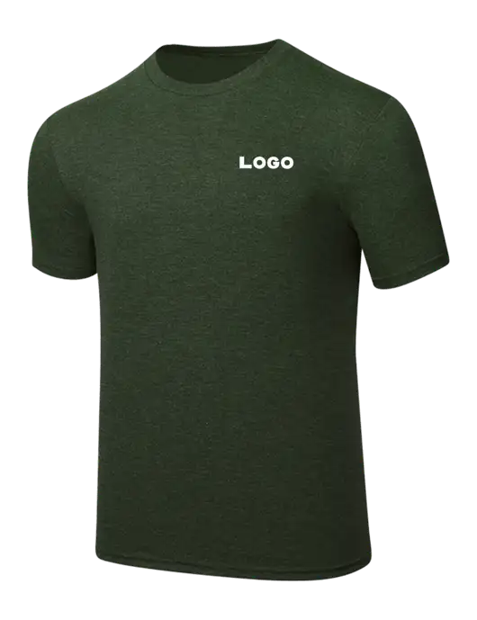 Simply Soft Heathered Forest Green 4.5oz  Poly/Combed Ring Spun Cotton T-Shirt w/Logo