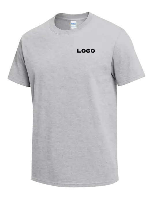 Light Grey Heather Heavyweight 6.1 oz T-Shirt w/Logo