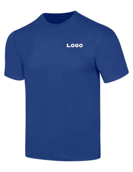 Simply Soft Dark Royal 4.5oz  Poly/Combed Ring Spun Cotton T-Shirt w/Logo