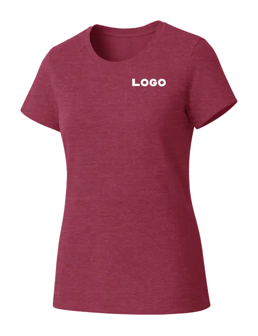 Womens Seriously Soft Heathered Cardinal T-Shirt w/Logo