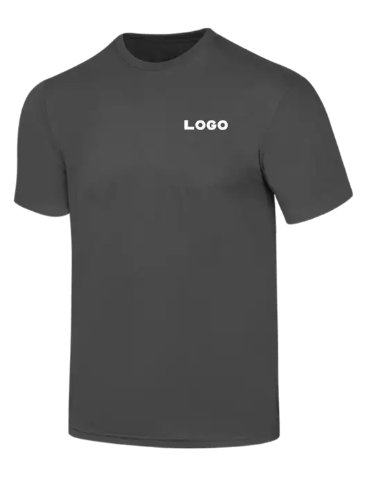 Simply Soft Charcoal 4.5oz  Poly/Combed Ring Spun Cotton T-Shirt w/Logo