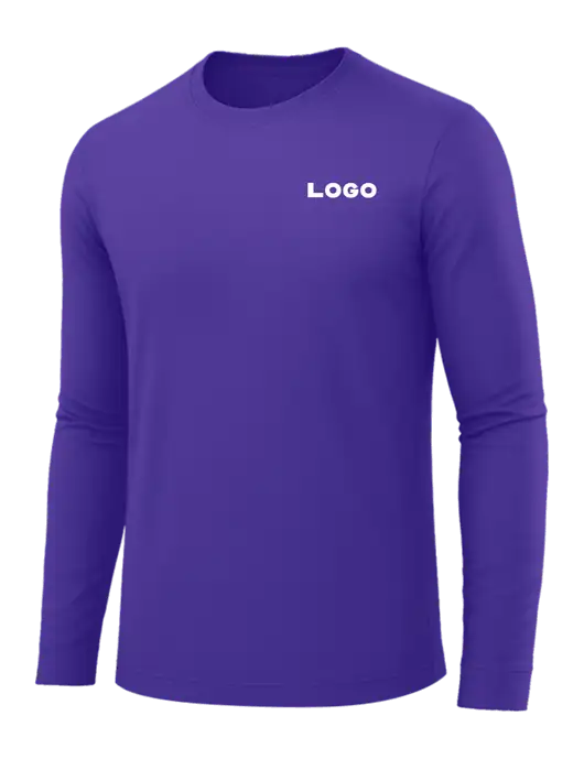Long Sleeve Purple PosiCharge Competitor Tee w/Logo