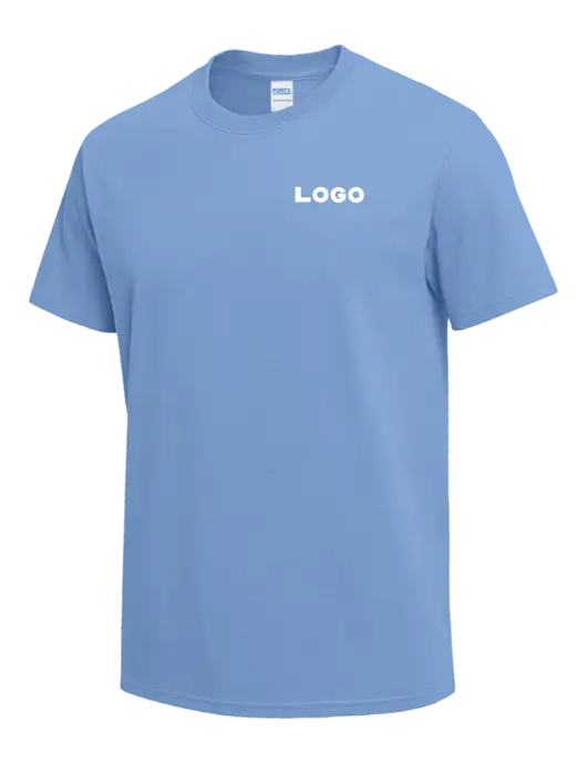 Light Blue Heavyweight 6.1 oz T-Shirt w/Logo