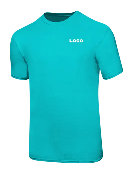 Ring Spun Light Teal 4.5 oz T-Shirt w/Logo