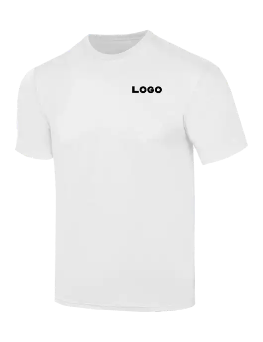 Simply Soft White 4.5oz  Poly/Combed Ring Spun Cotton T-Shirt w/Logo