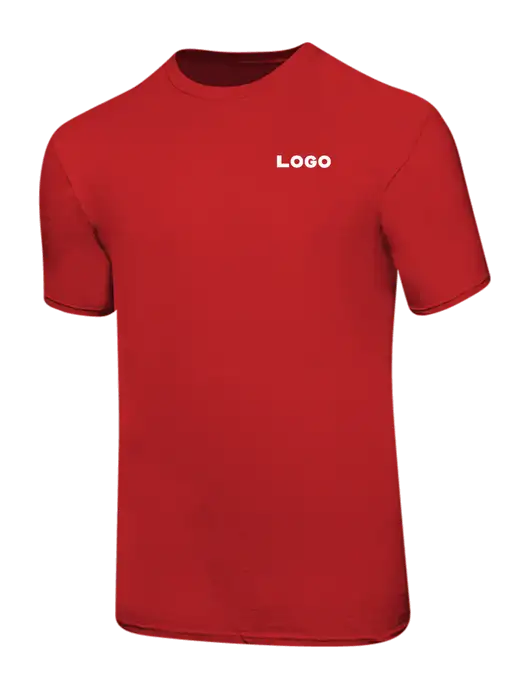 Ring Spun Red 4.5 oz T-Shirt w/Logo