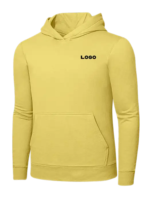 Yellow 7.8. oz Ring Spun Hooded Sweatshirt w/Logo