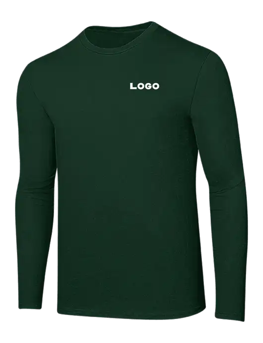 Ring Spun Forest Green 4.5 oz Long Sleeve T-Shirt w/Logo