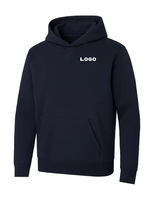 Allmade Dark Navy Organic French Terry Pullover Hoodie w/Logo