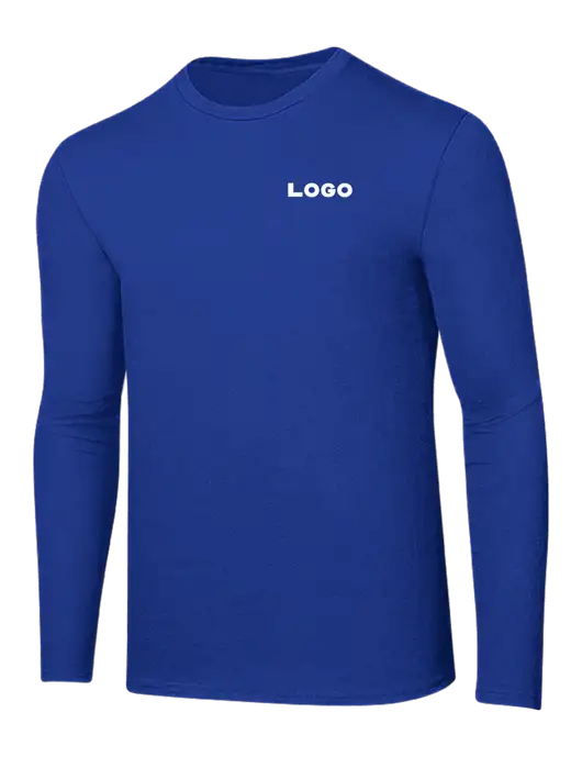 Ring Spun True Royal 4.5 oz Long Sleeve T-Shirt w/Logo
