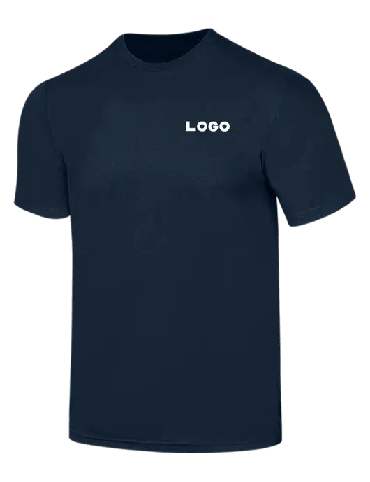 Simply Soft Navy 4.5oz  Poly/Combed Ring Spun Cotton T-Shirt w/Logo