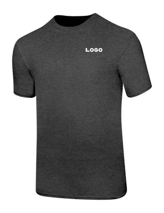 Ring Spun Dark Heather Grey 4.5 oz T-Shirt w/Logo