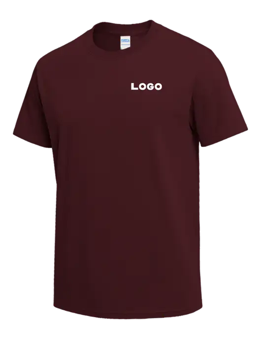 Maroon Heavyweight 6.1 oz T-Shirt w/Logo